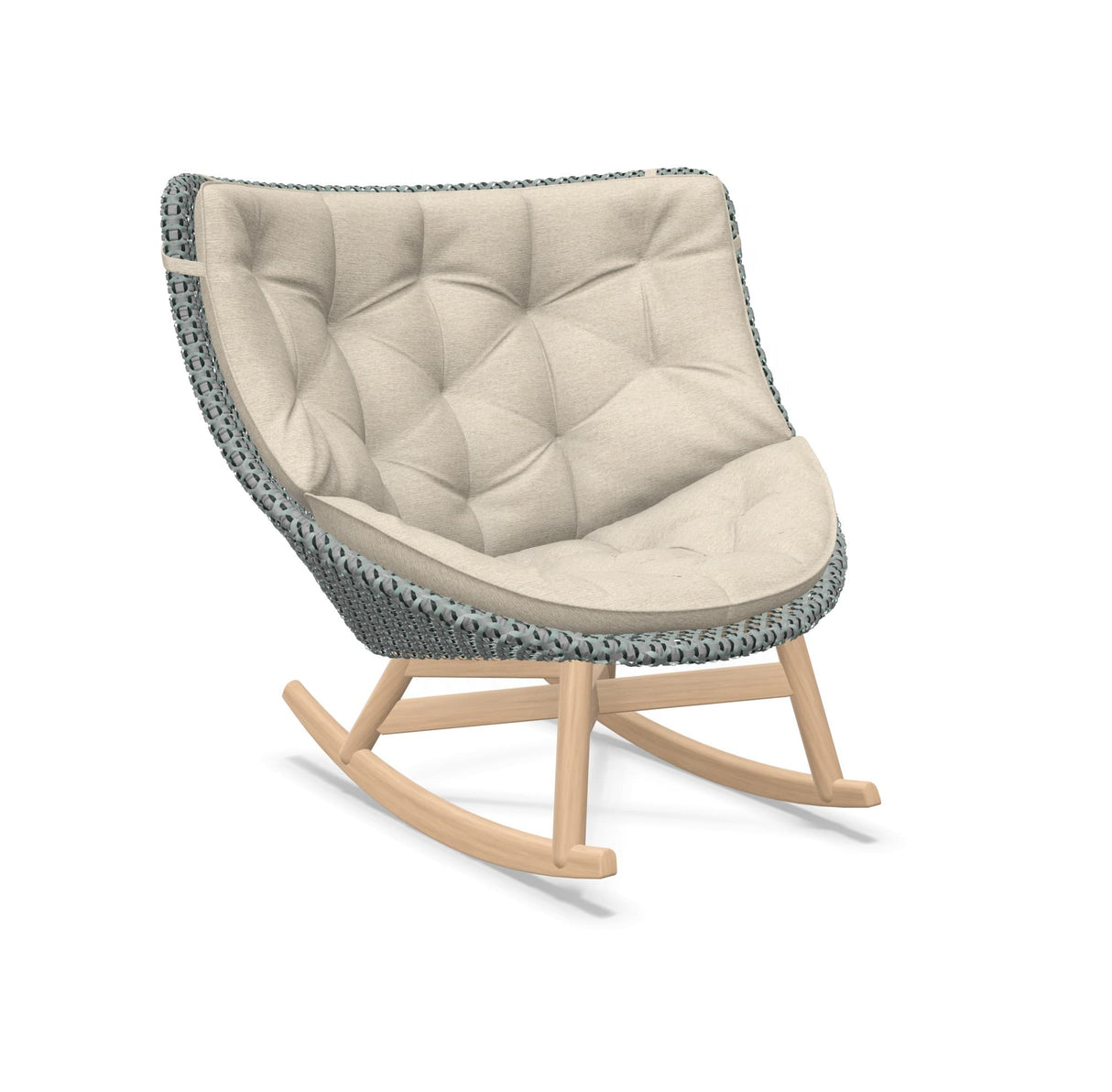 DEDON MBRACE Schaukelstuhl Teak Gestell - Geflecht Baltic