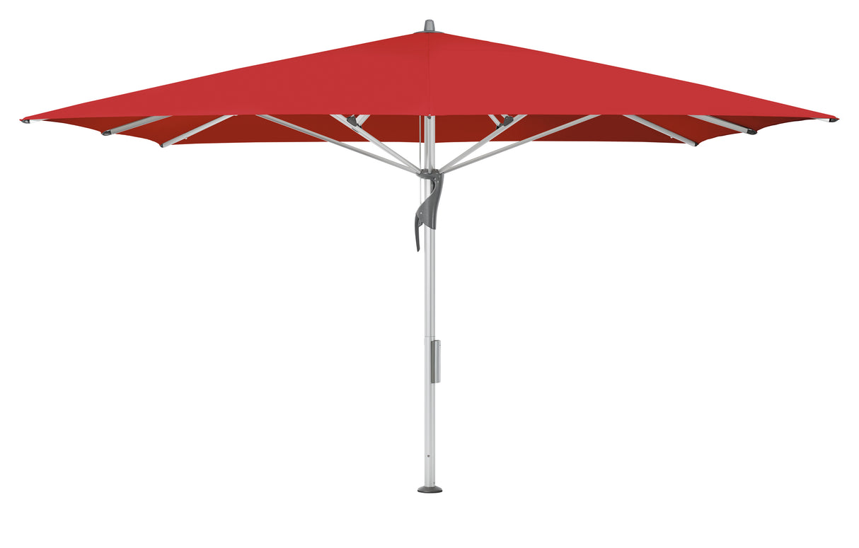 Glatz Gastronomieschirm - FORTELLO LED, Gestell Aluminium natureloxiert, 300 x 300 cm - 400 x 400 cm,  quadratisch