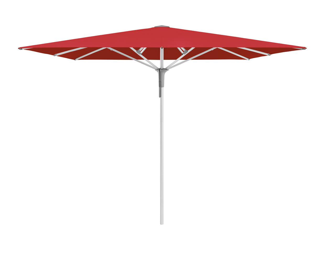 Glatz Gastronomieschirm - FORTINO Pro, Gestell Aluminium natureloxiert, 200 x 200 cm - 250 x 250 cm, rquadratisch