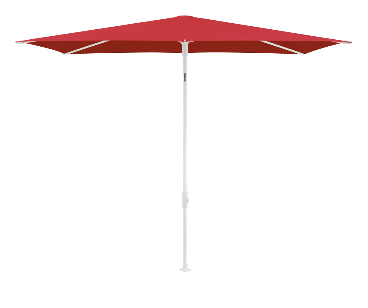 Glatz TWIST Sonnenschirm matt weiß pulverbeschichtet - rechteckig