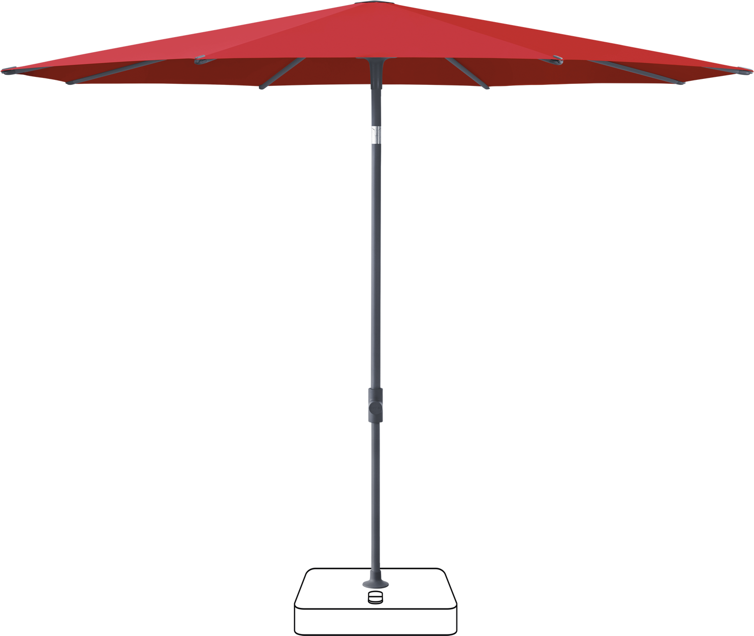 Glatz VITA Piana - Sonnenschirm - Gestell Aluminium, seidengrau oder anthrazit pulverbeschichtet, Ø 220, Ø 250 cm & Ø 300 cm