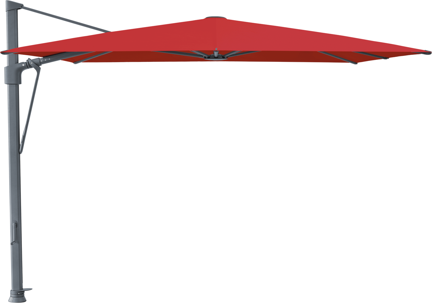 Glatz VITA Sfera Ampelschirm, Gestell Aluminium, seidengrau oder anthrazit pulverbeschichtet, 300 x 300, 350 x 350 & 400 x300 cm