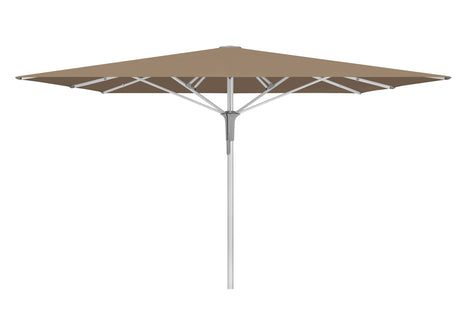 Glatz Gastronomieschirm - FORTELLO Pro, Gestell Aluminium natureloxiert, 350 x 350 cm / 400 x 400 cm / 400 x 300 cm,