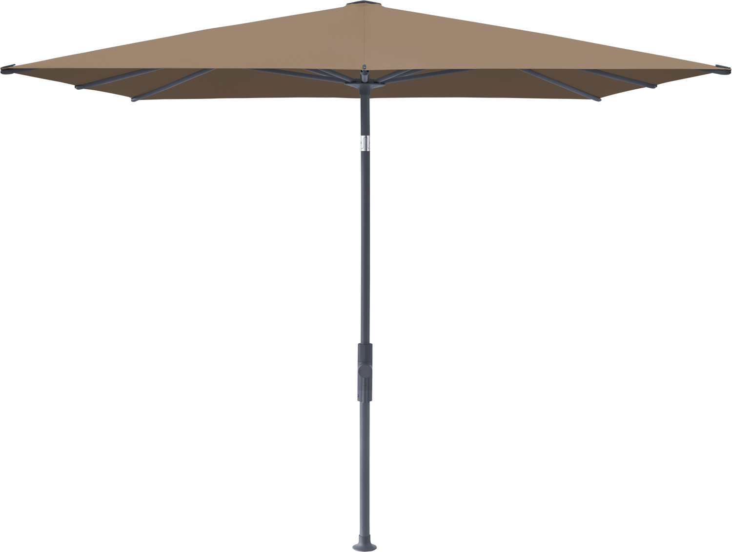 Glatz VITA Torna - Sonnenschirm - Gestell Aluminium, seidengrau oder anthrazit pulverbeschichtet, 240 x 240,210 x 150 & 250 x 200 cm