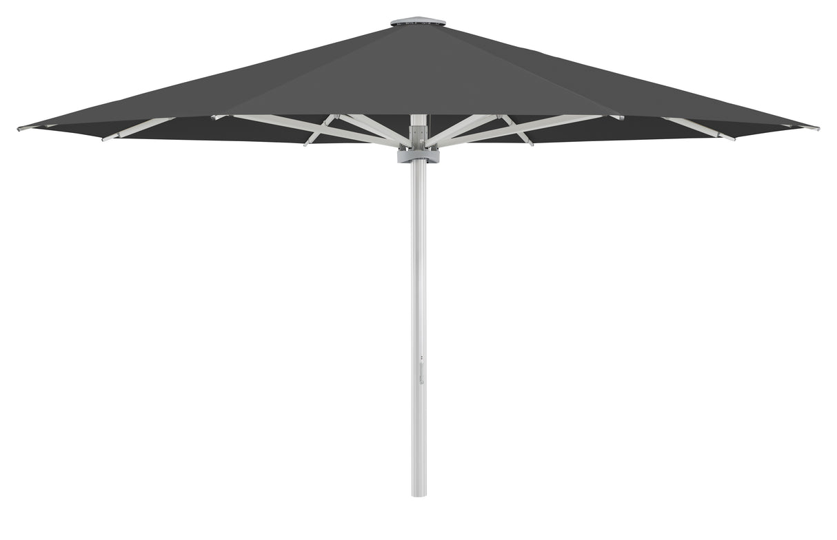 Glatz Großschirm - PALAZZO Style/E, Gestell Aluminium natureloxiert, mit Kurbel - rund