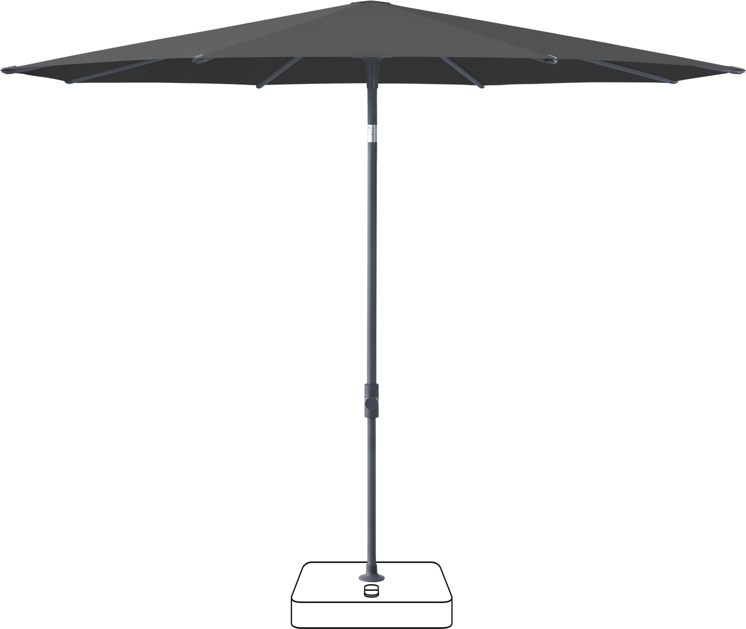 Glatz VITA Piana - Sonnenschirm - Gestell Aluminium, seidengrau oder anthrazit pulverbeschichtet, Ø 220, Ø 250 cm & Ø 300 cm