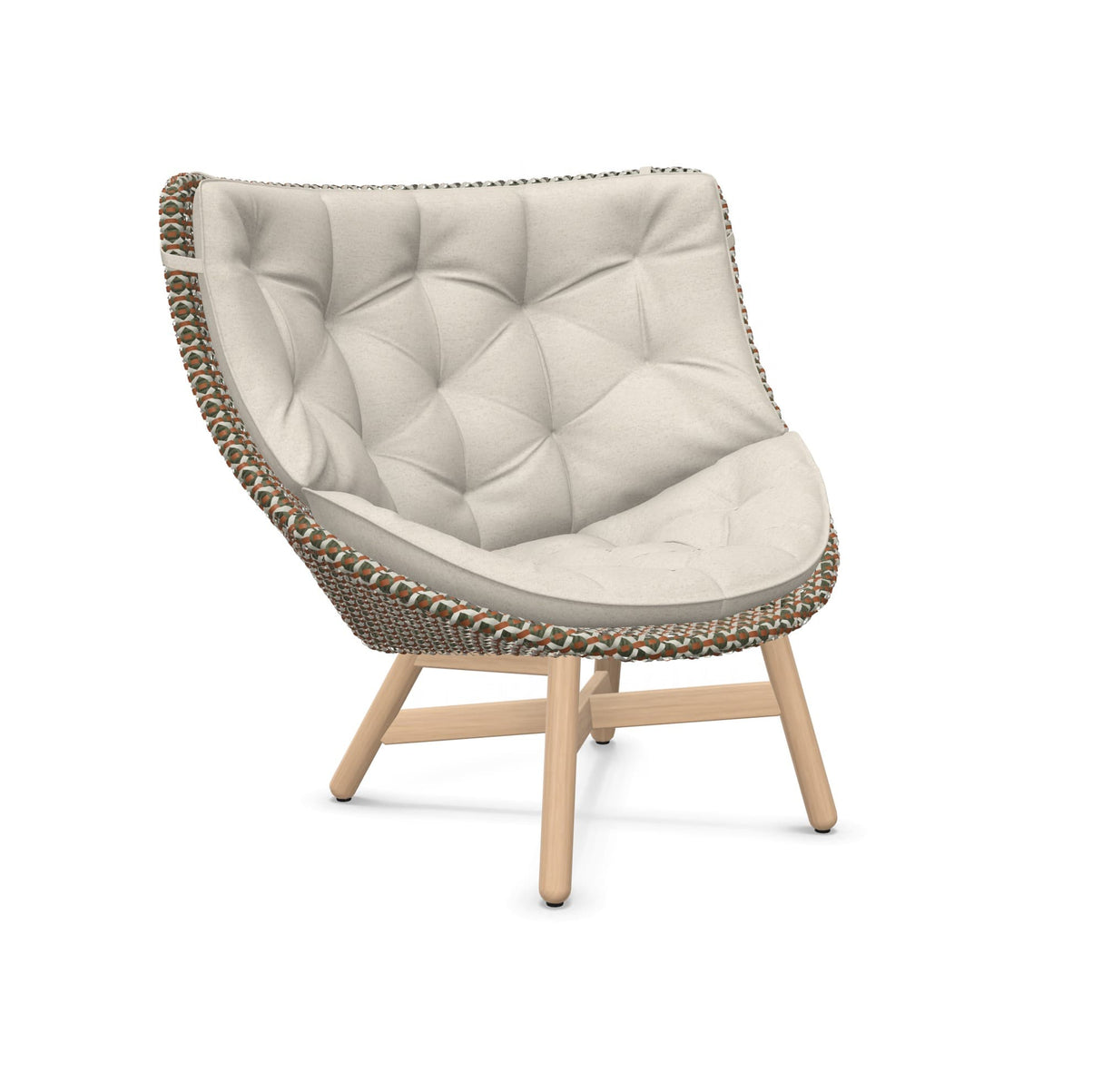 DEDON MBRACE Hochlehner Teak Gestell - Geflecht Chestnut