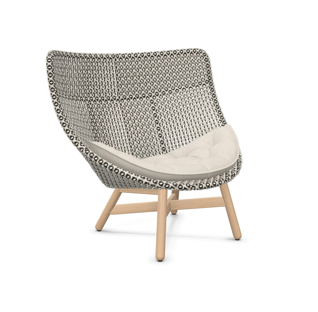 DEDON MBRACE Hochlehner Teak Gestell - Geflecht Pepper