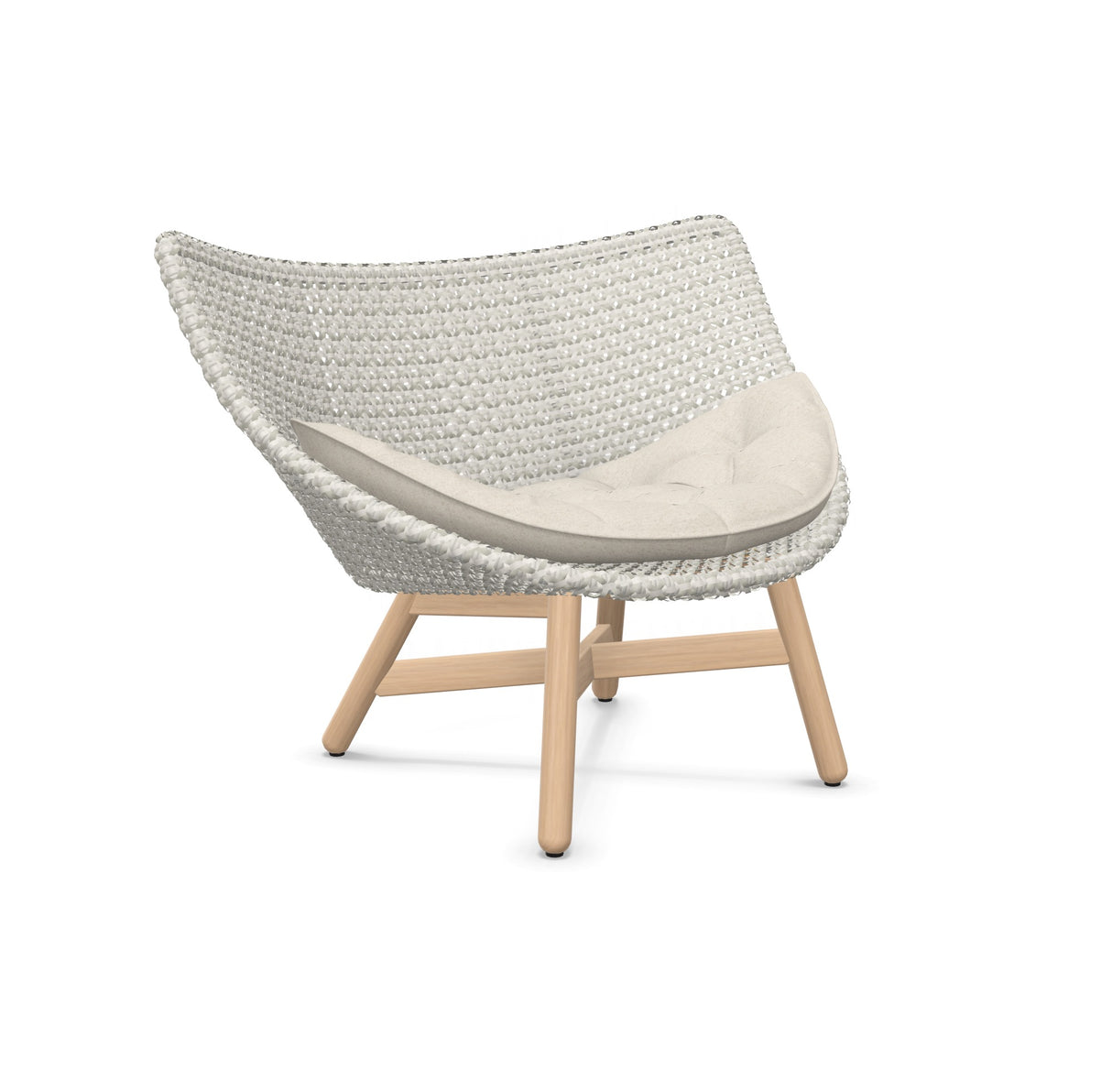 DEDON MBRACE Lounge Sessel Teak Gestell - Geflecht Sea Salt