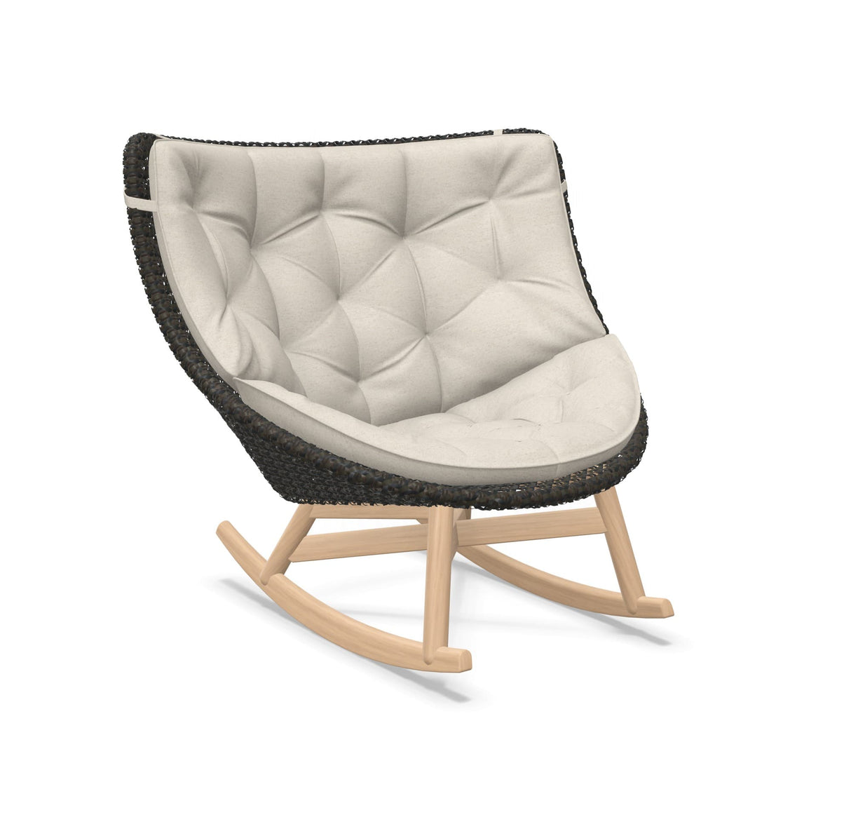 DEDON MBRACE Schaukelstuhl Teak Gestell - Geflecht Arabica