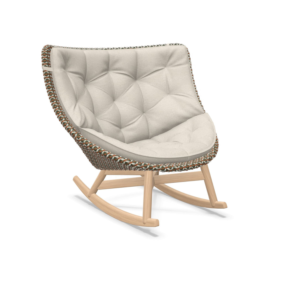 DEDON MBRACE Schaukelstuhl Teak Gestell - Geflecht Chestnut
