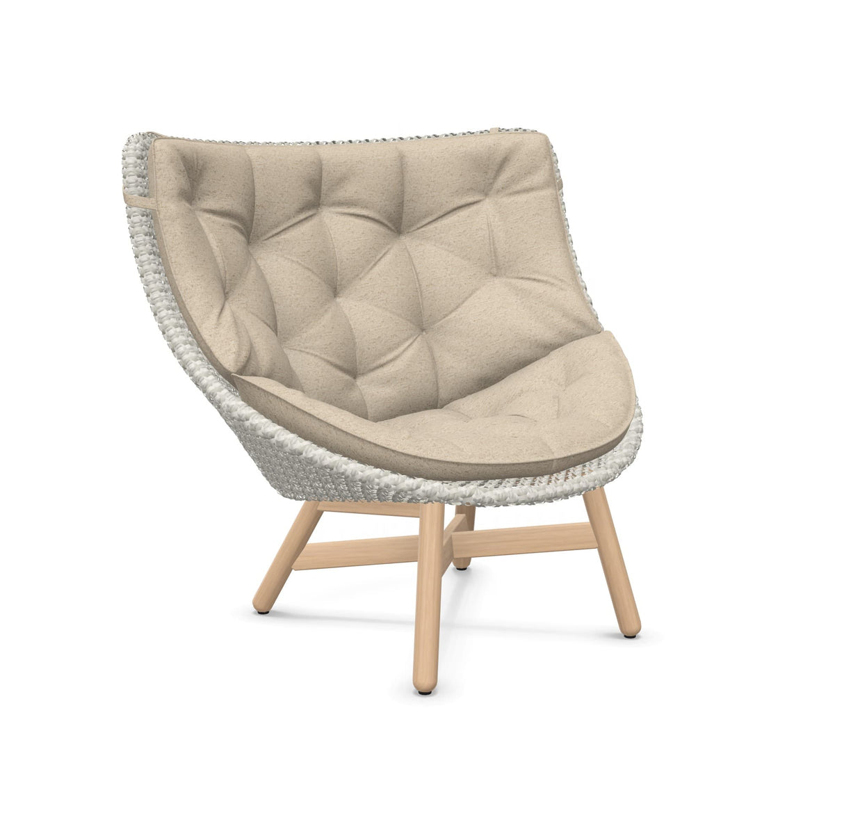 DEDON MBRACE Hochlehner Teak inkl. Gesamtauflage