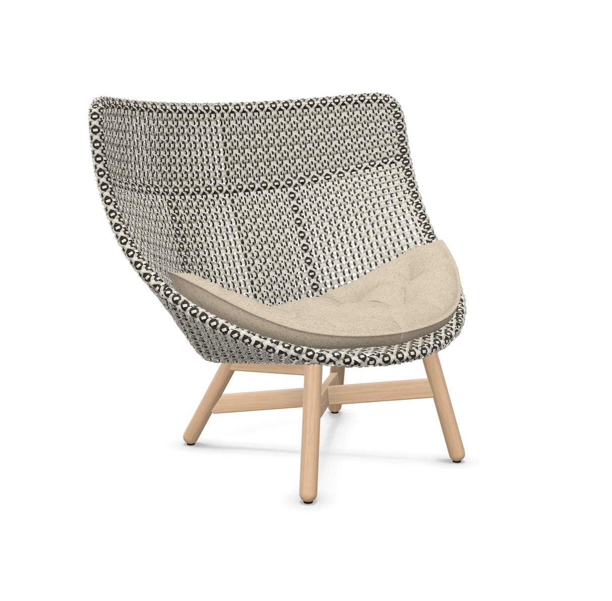 DEDON MBRACE Hochlehner Teak Gestell - Geflecht Pepper