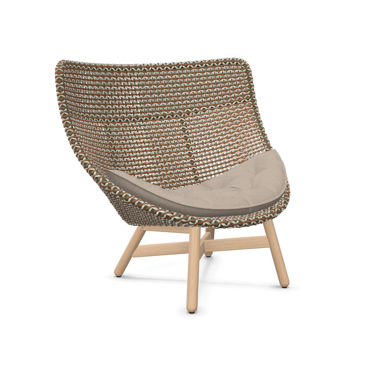 DEDON MBRACE Hochlehner Teak Gestell - Geflecht Chestnut