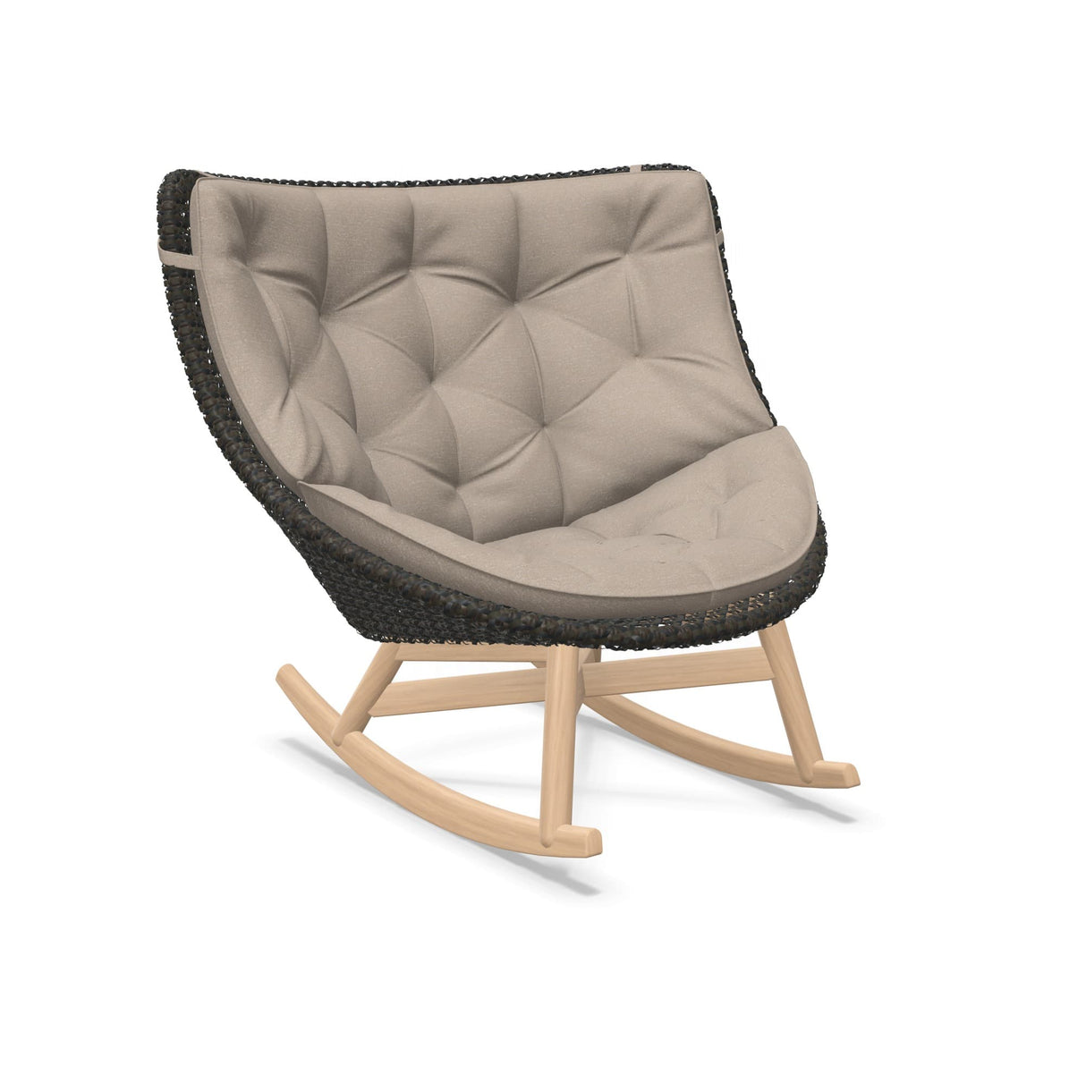 DEDON MBRACE Schaukelstuhl Teak Gestell - Geflecht Arabica