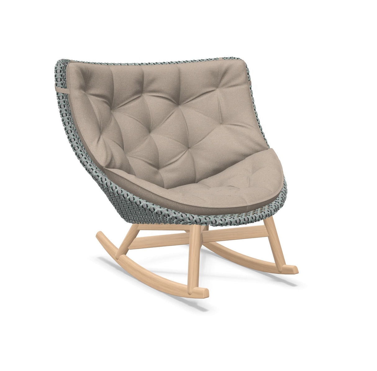DEDON MBRACE Schaukelstuhl Teak Gestell - Geflecht Baltic