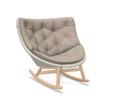 DEDON MBRACE Schaukelstuhl Teak Gestell - Geflecht Sea Salt