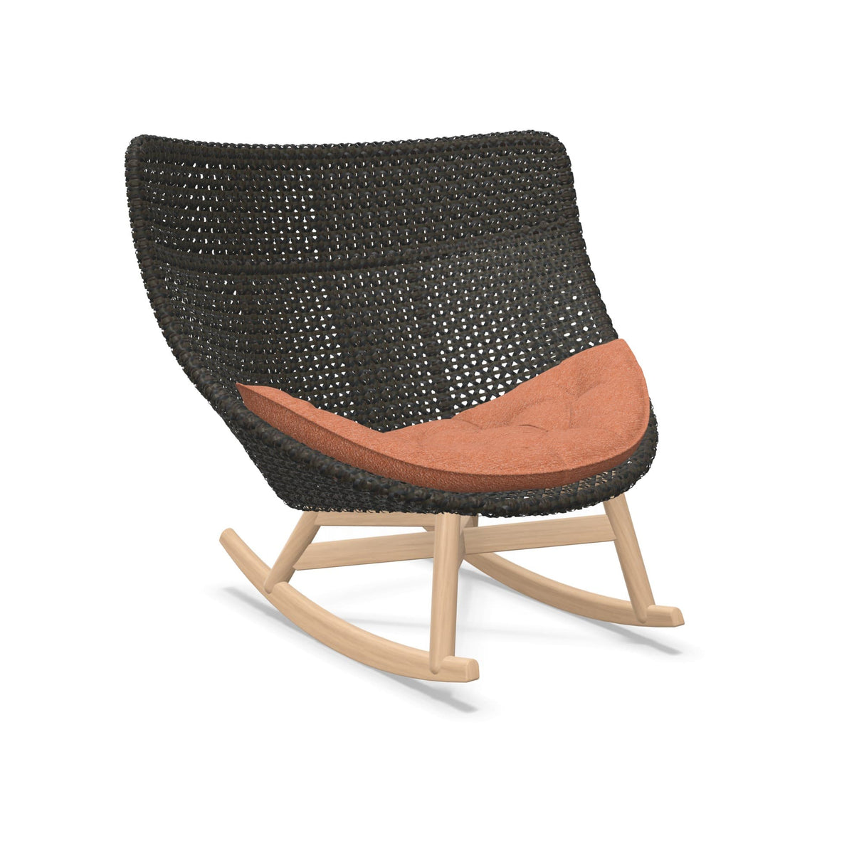 DEDON MBRACE Schaukelstuhl Teak Gestell - Geflecht Arabica