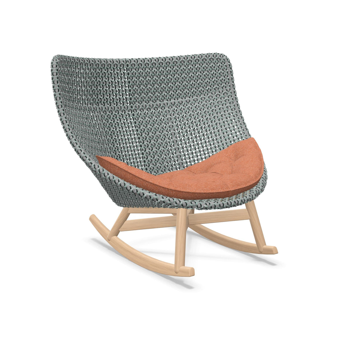 DEDON MBRACE Schaukelstuhl Teak Gestell - Geflecht Baltic