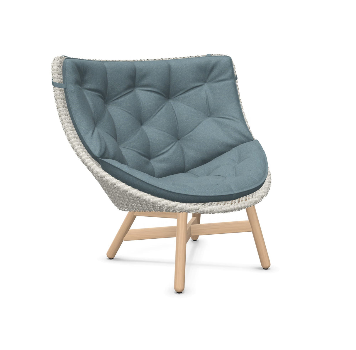 DEDON MBRACE Hochlehner Teak Gestell - Geflecht Sea Salt