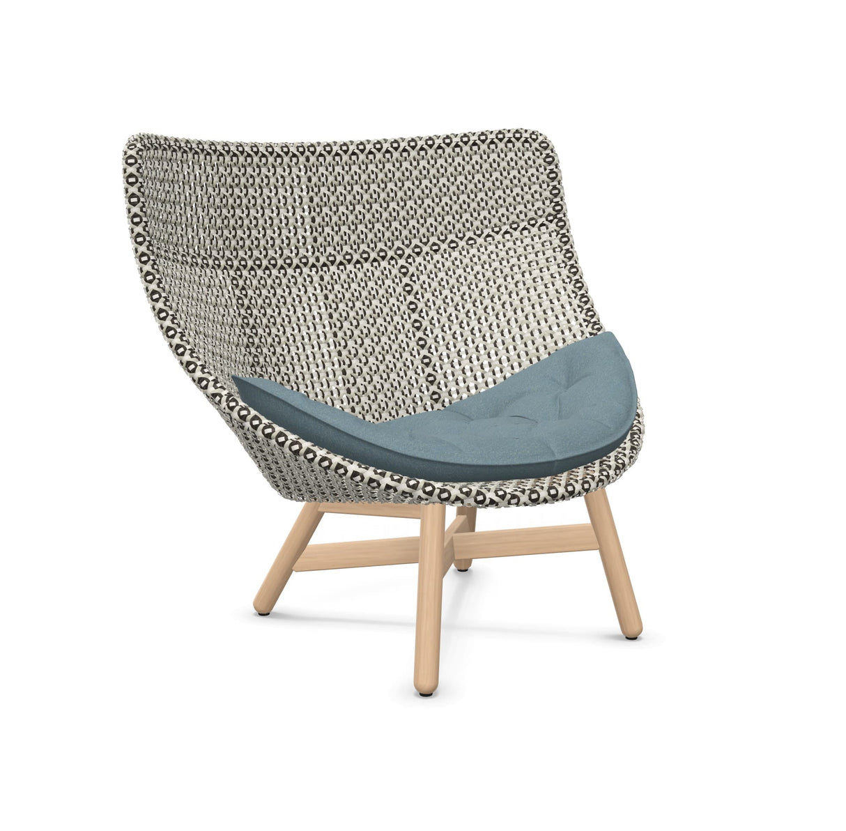 DEDON MBRACE Hochlehner Teak Gestell - Geflecht Pepper