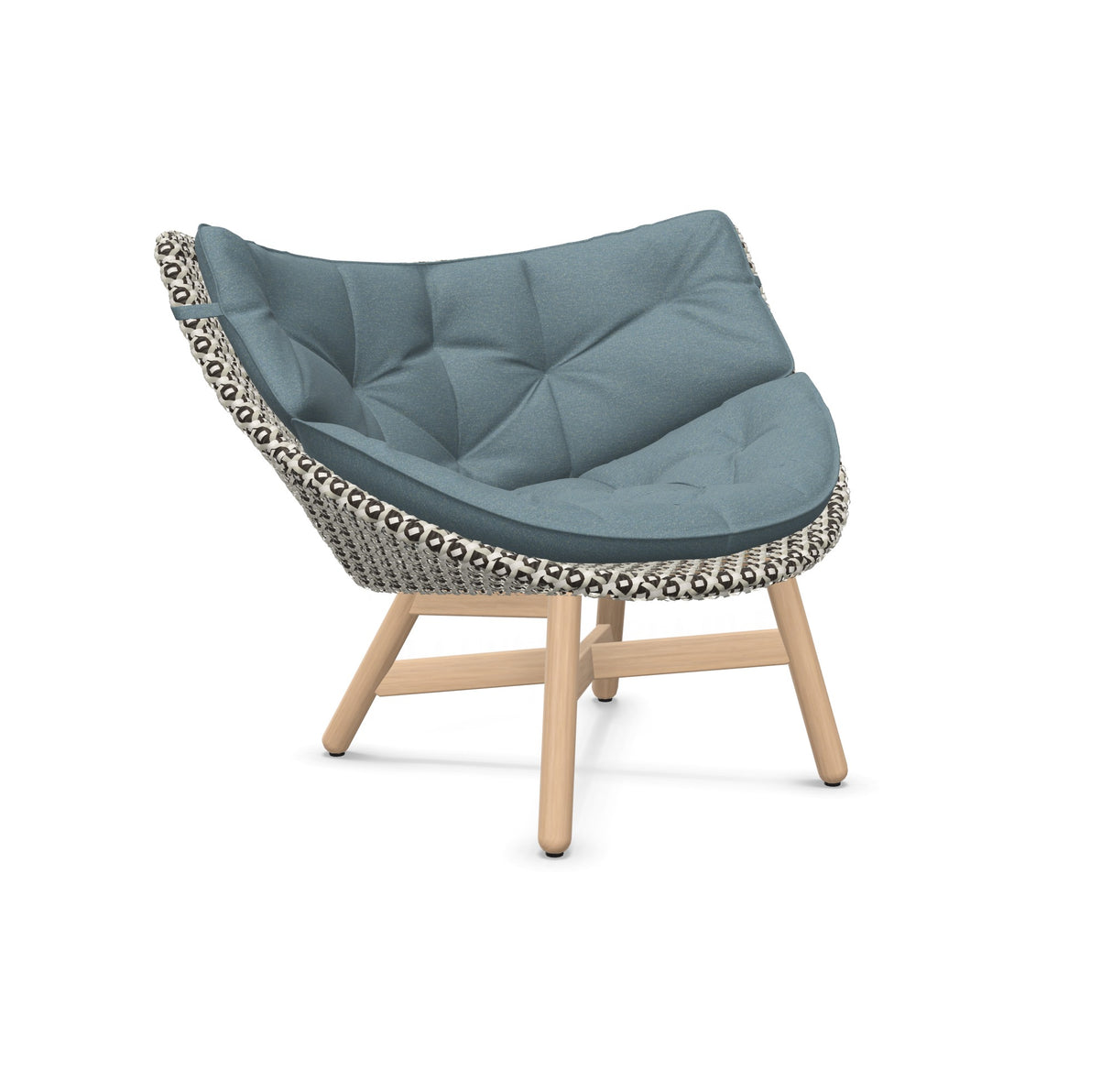 DEDON MBRACE Lounge Sessel Teak Gestell - Geflecht Pepper