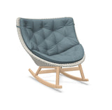 DEDON MBRACE Schaukelstuhl Teak Gestell - Geflecht Sea Salt