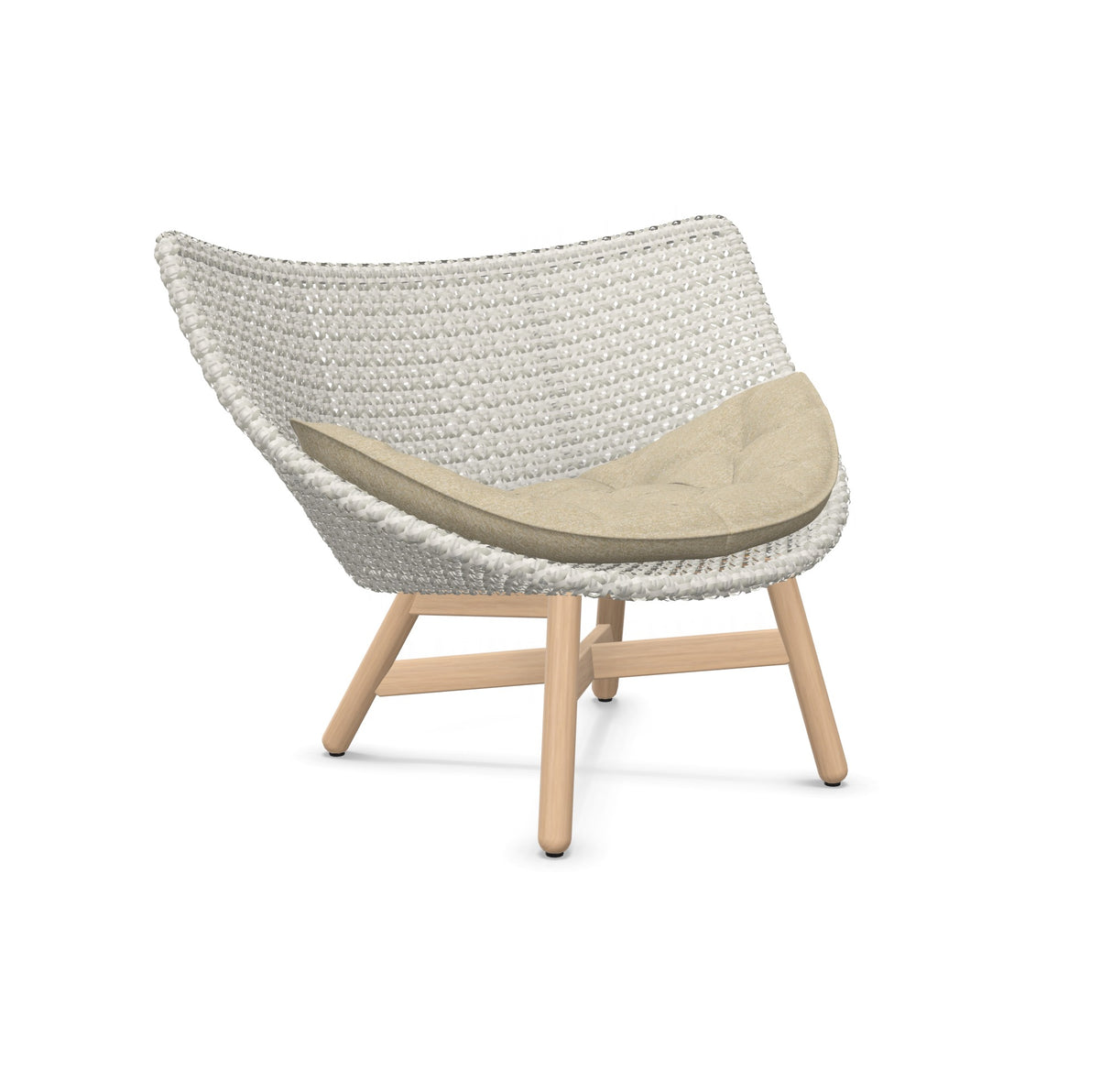 DEDON MBRACE Lounge Sessel Teak Gestell - Geflecht Sea Salt