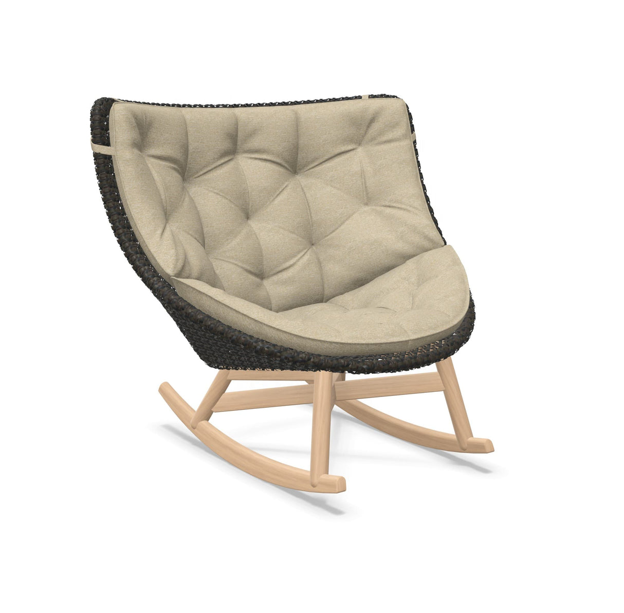 DEDON MBRACE Schaukelstuhl Teak Gestell - Geflecht Arabica