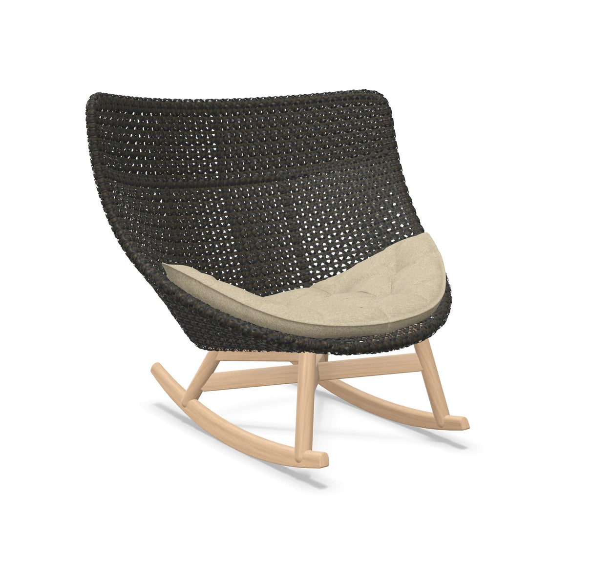 DEDON MBRACE Schaukelstuhl Teak Gestell - Geflecht Arabica