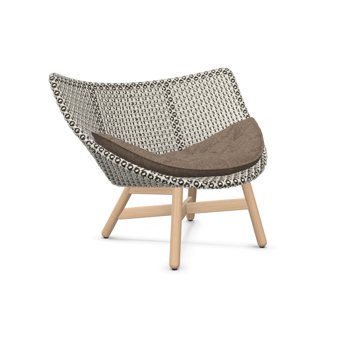 DEDON MBRACE Lounge Sessel Teak Gestell - Geflecht Pepper