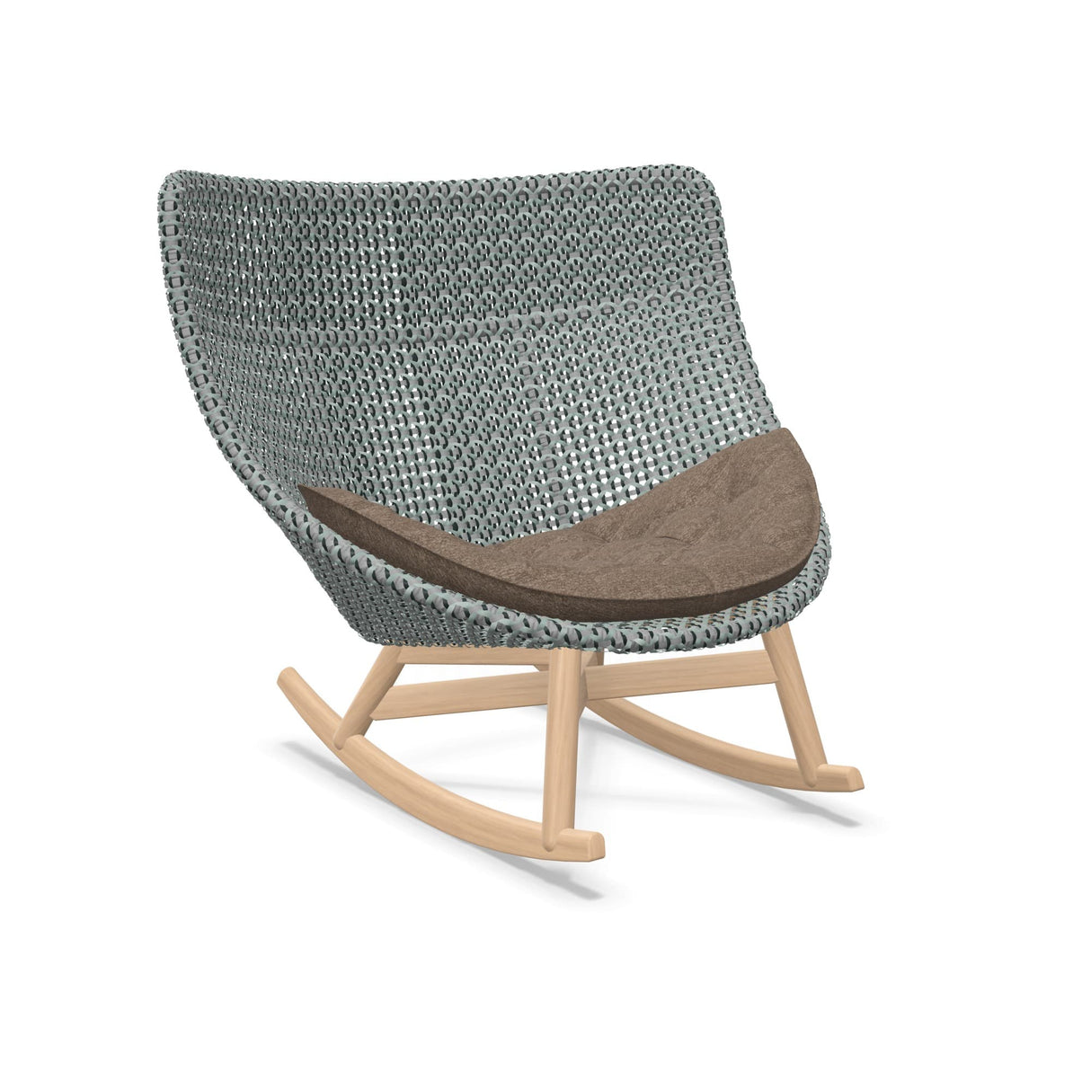 DEDON MBRACE Schaukelstuhl Teak Gestell - Geflecht Baltic