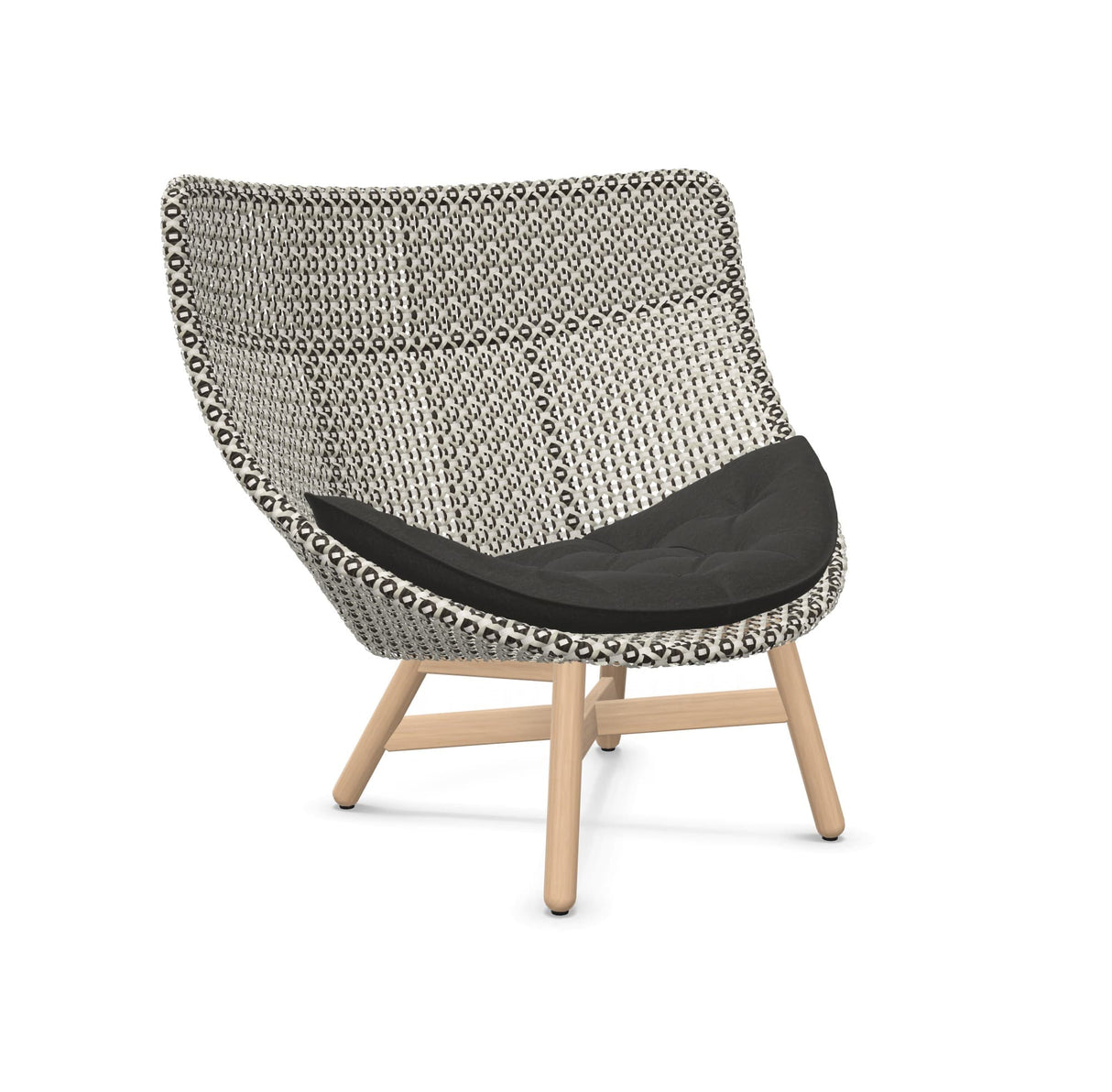 DEDON MBRACE Hochlehner Teak Gestell - Geflecht Pepper