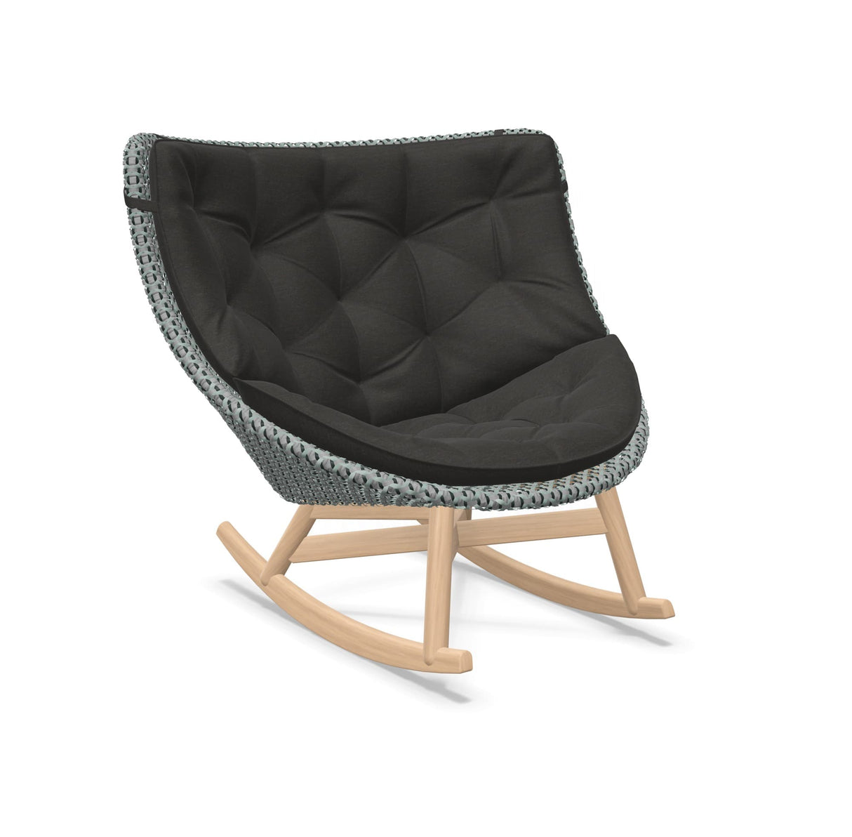 DEDON MBRACE Schaukelstuhl Teak Gestell - Geflecht Baltic