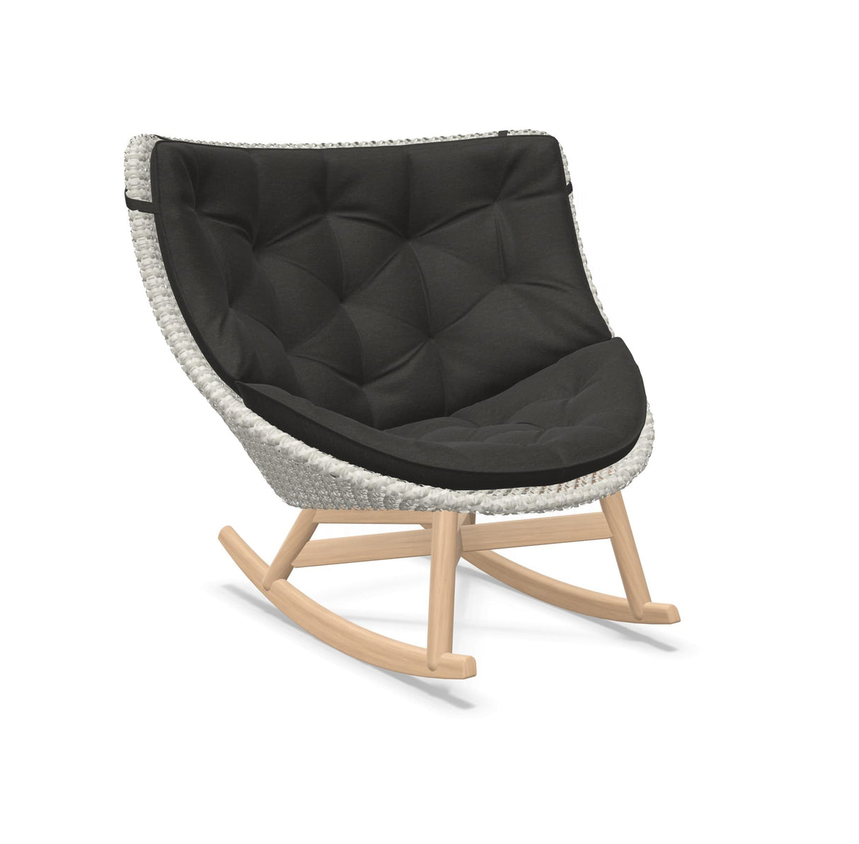 DEDON MBRACE Schaukelstuhl Teak Gestell - Geflecht Sea Salt