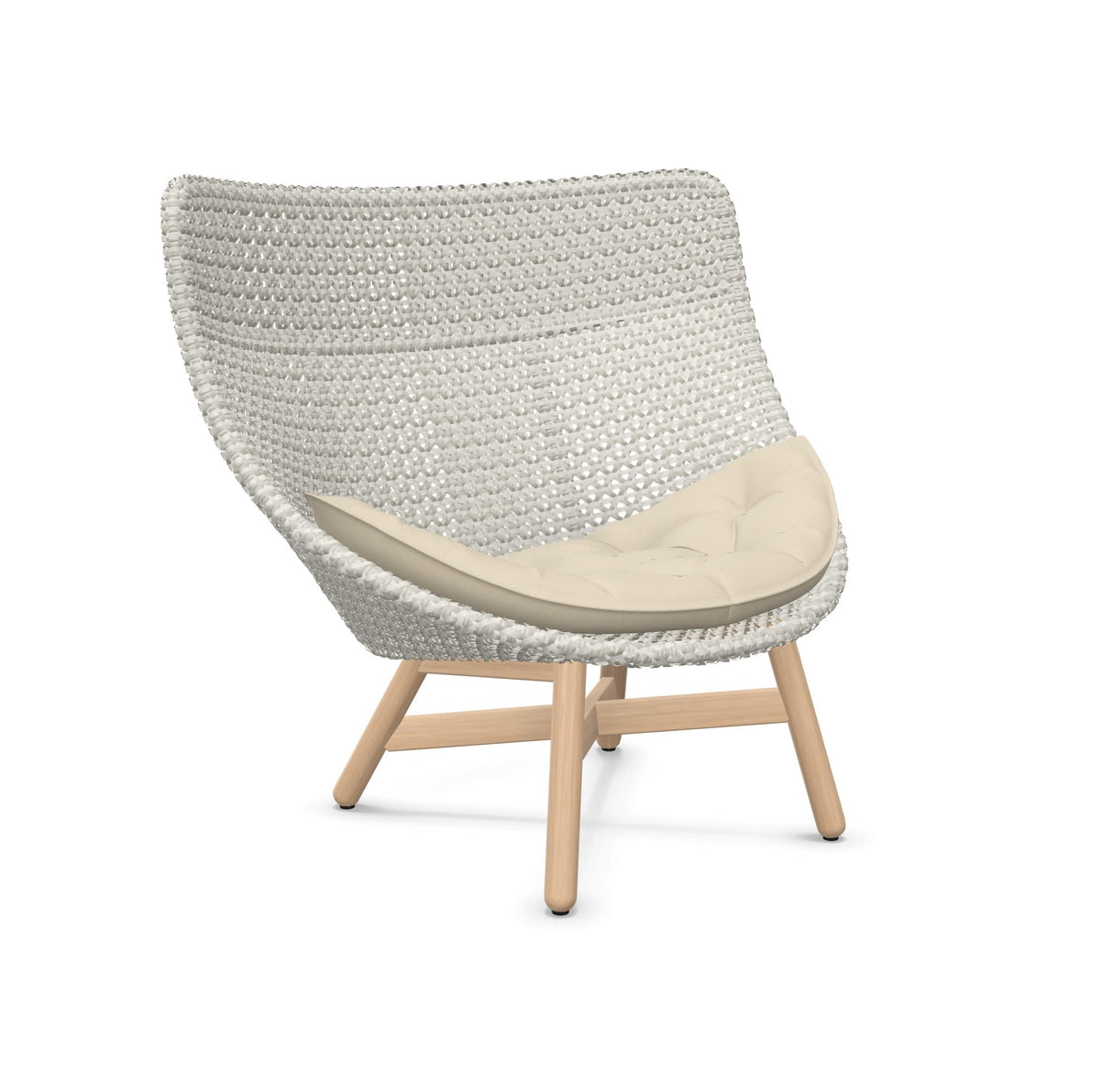 DEDON MBRACE Hochlehner Teak Gestell - Geflecht Sea Salt