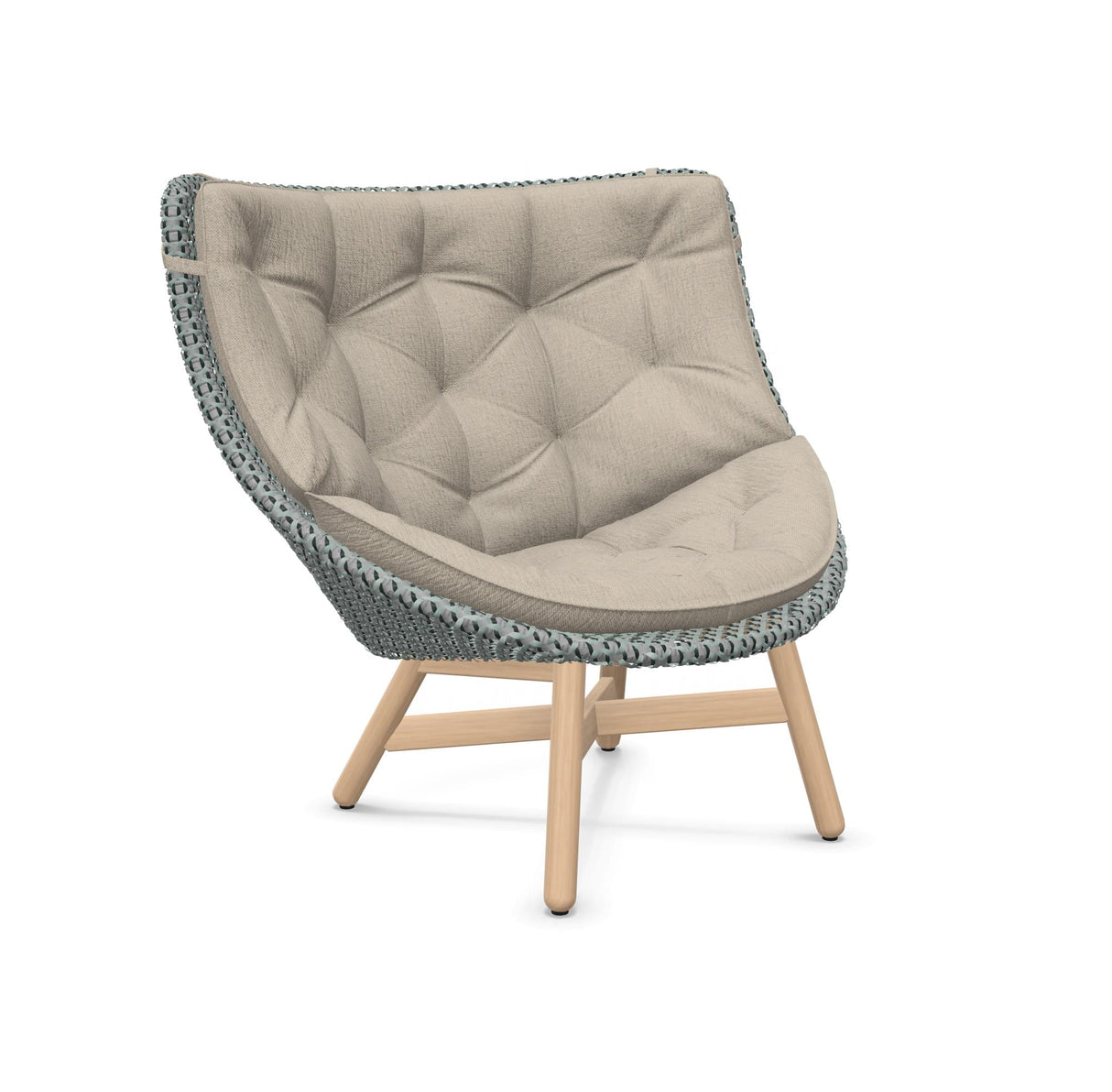 DEDON MBRACE Hochlehner Teak Gestell - Geflecht Baltic