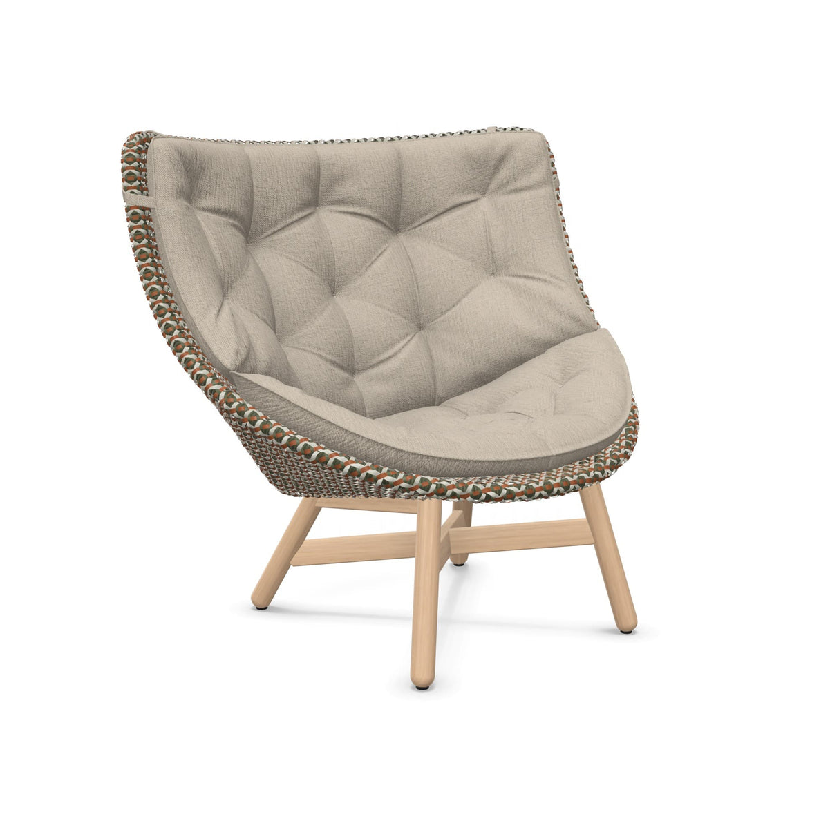 DEDON MBRACE Hochlehner Teak Gestell - Geflecht Chestnut