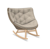 DEDON MBRACE Schaukelstuhl Teak Gestell - Geflecht Chestnut