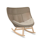 DEDON MBRACE Schaukelstuhl Teak Gestell - Geflecht Chestnut