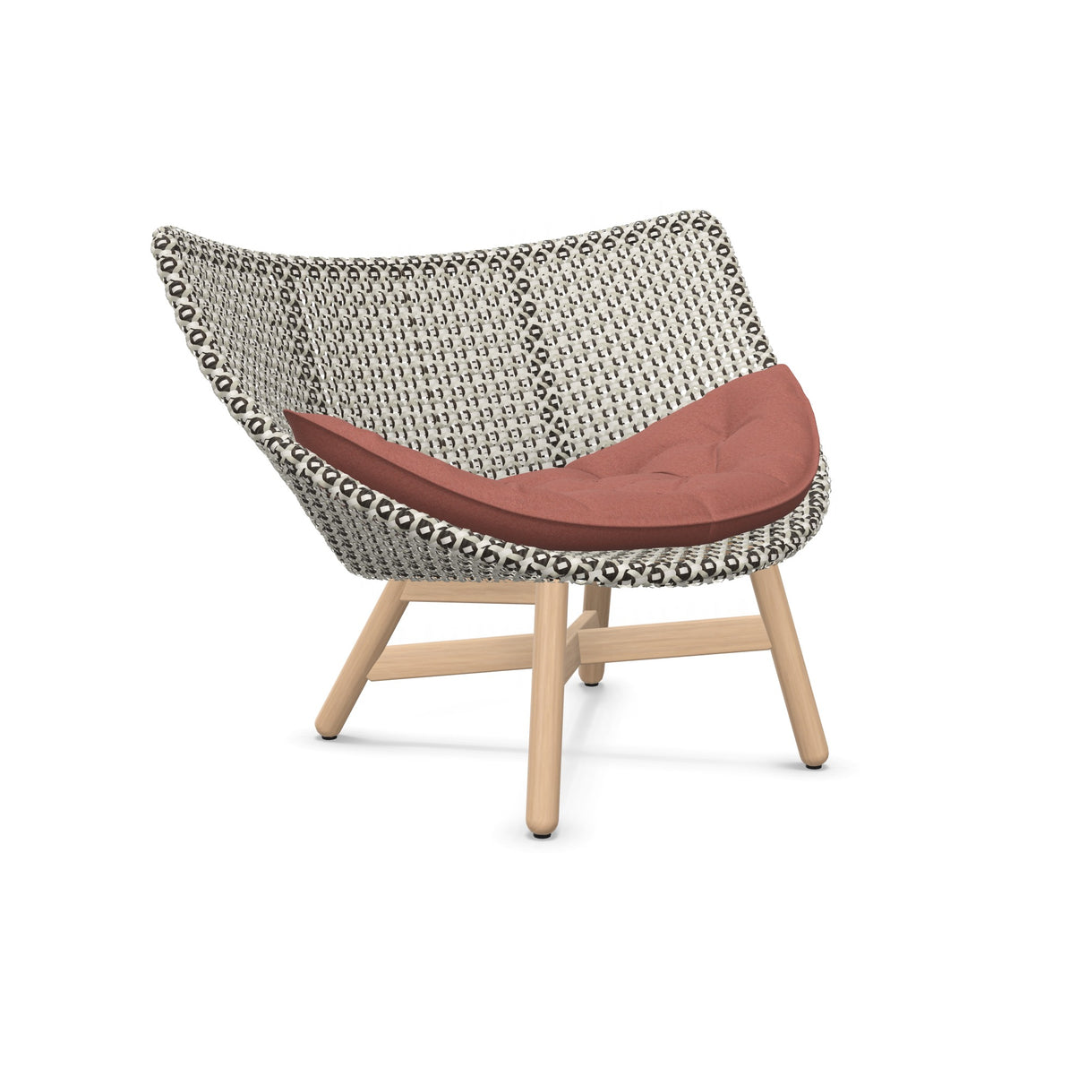 DEDON MBRACE Lounge Sessel Teak Gestell - Geflecht Pepper