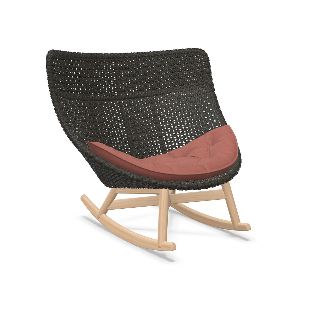 DEDON MBRACE Schaukelstuhl Teak Gestell - Geflecht Arabica