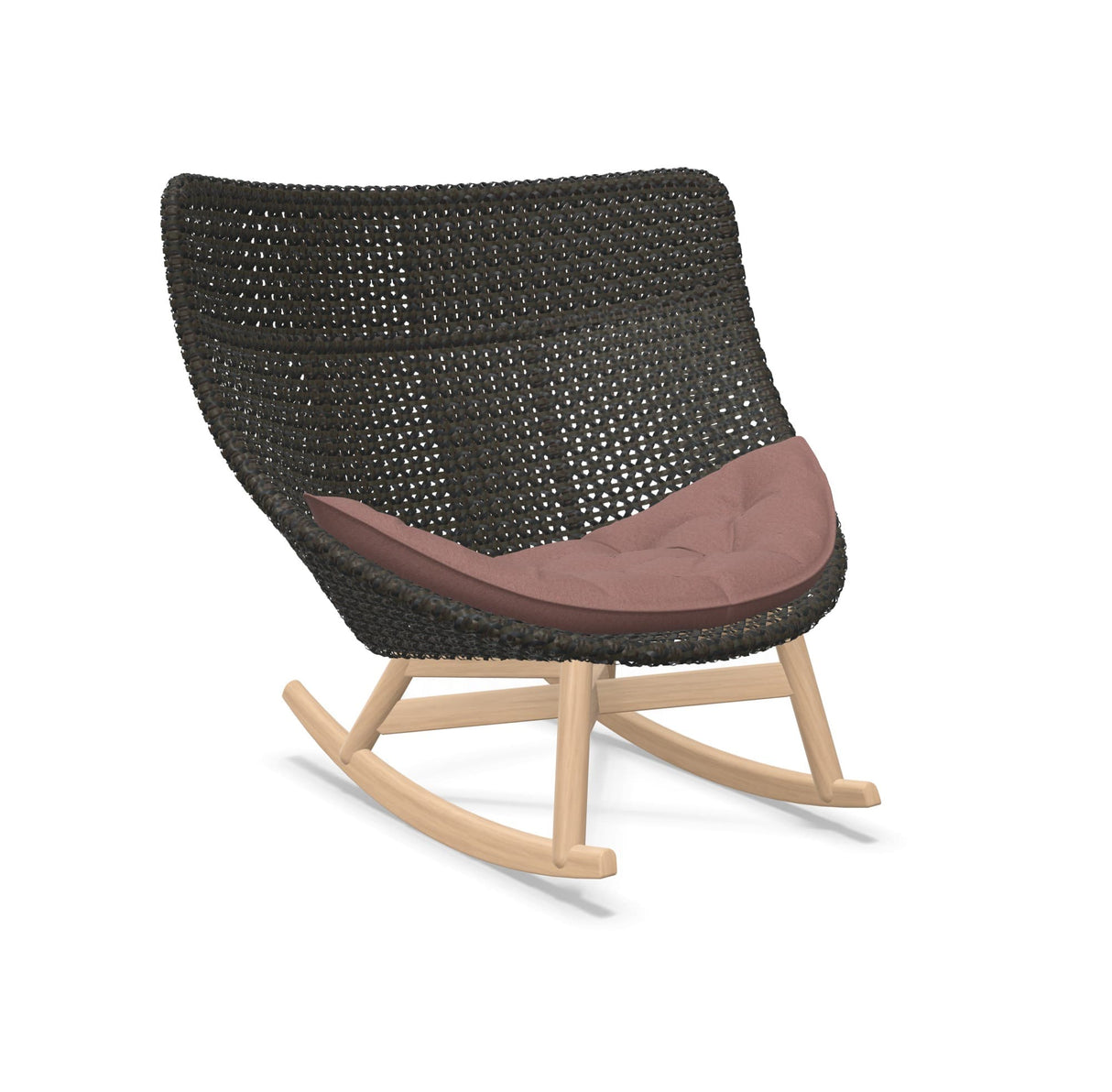DEDON MBRACE Schaukelstuhl Teak Gestell - Geflecht Arabica