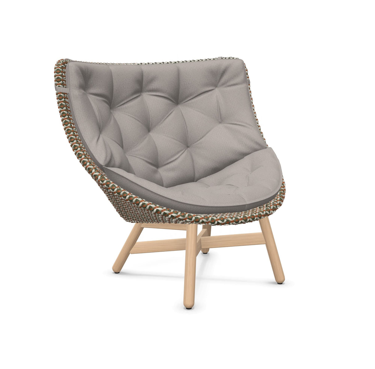 DEDON MBRACE Hochlehner Teak Gestell - Geflecht Chestnut