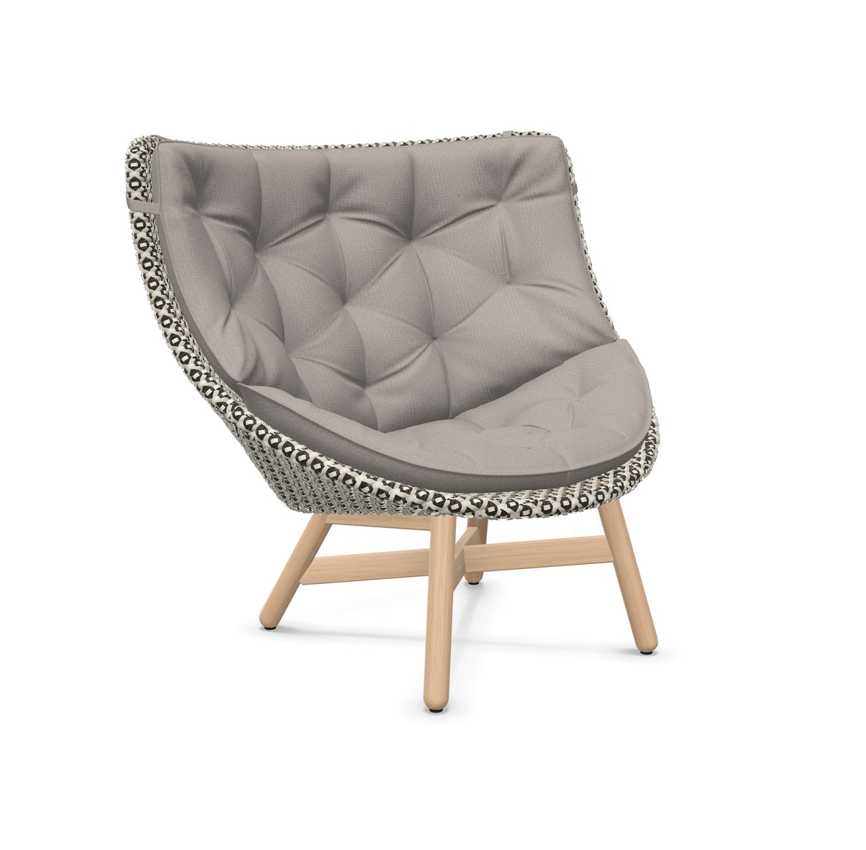 DEDON MBRACE Hochlehner Teak Gestell - Geflecht Pepper