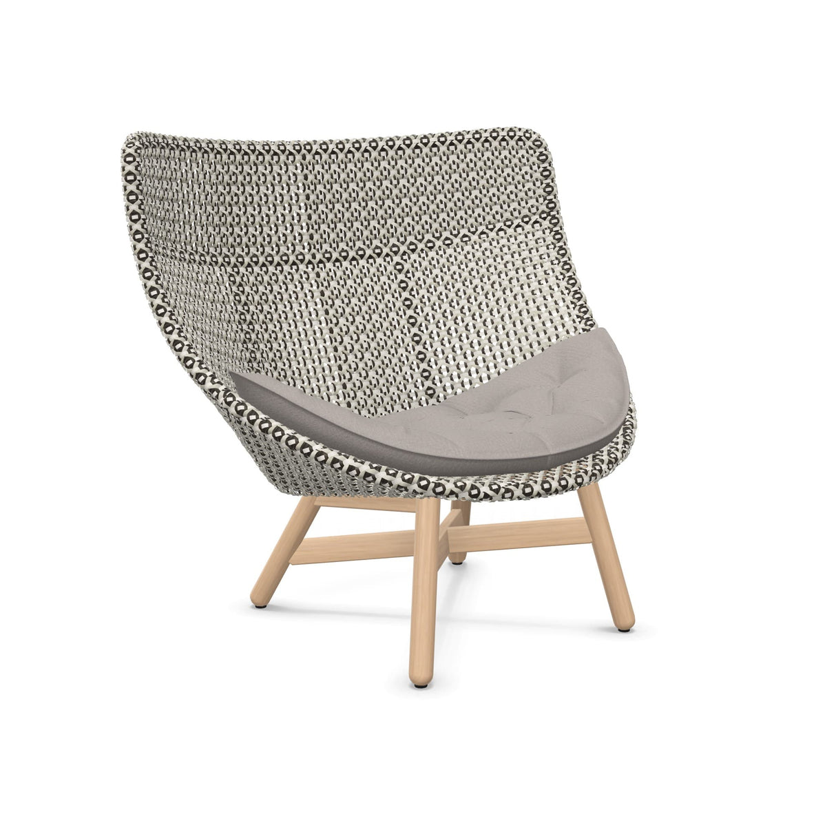 DEDON MBRACE Hochlehner Teak Gestell - Geflecht Pepper