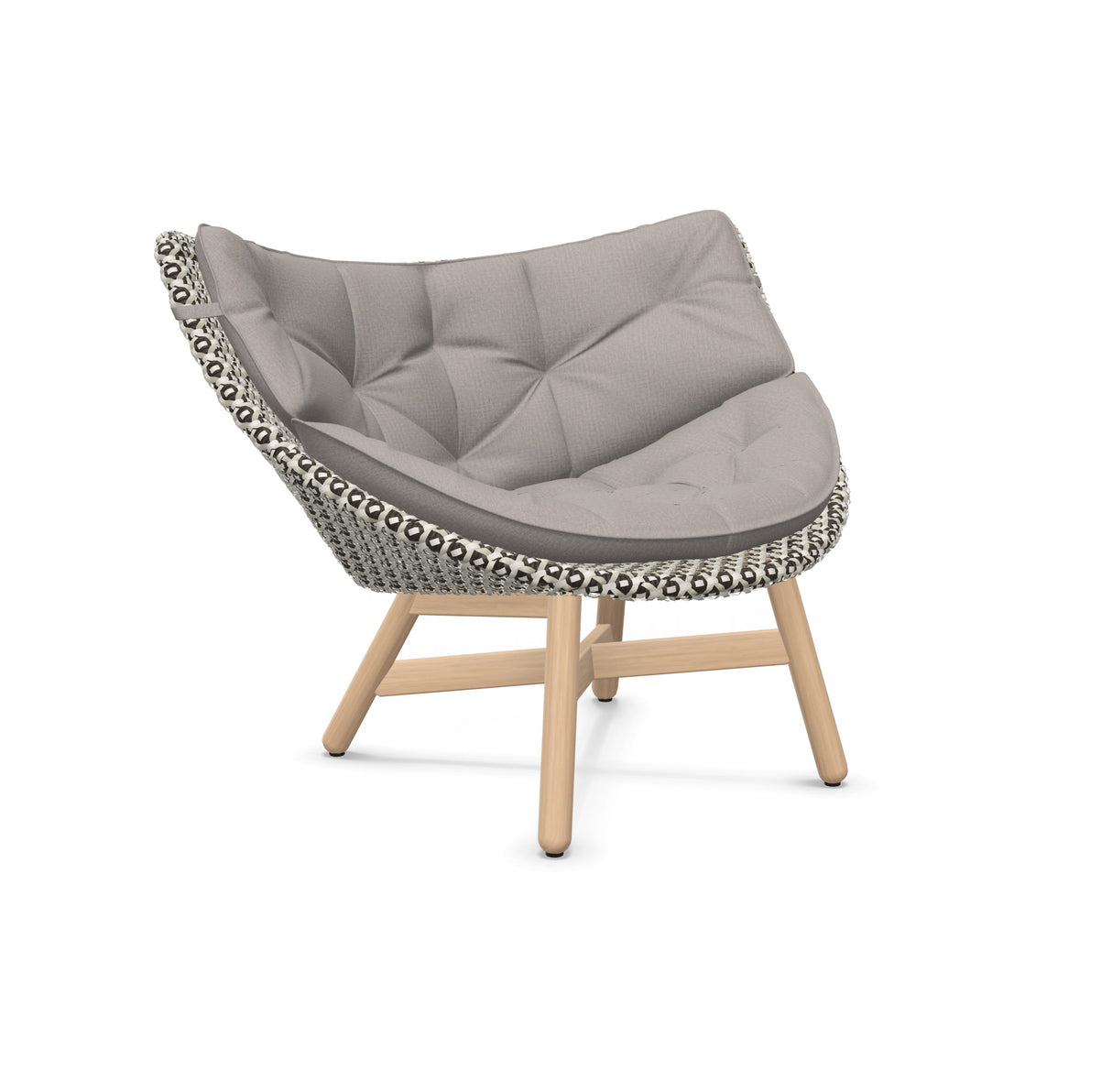 DEDON MBRACE Lounge Sessel Teak Gestell - Geflecht Pepper