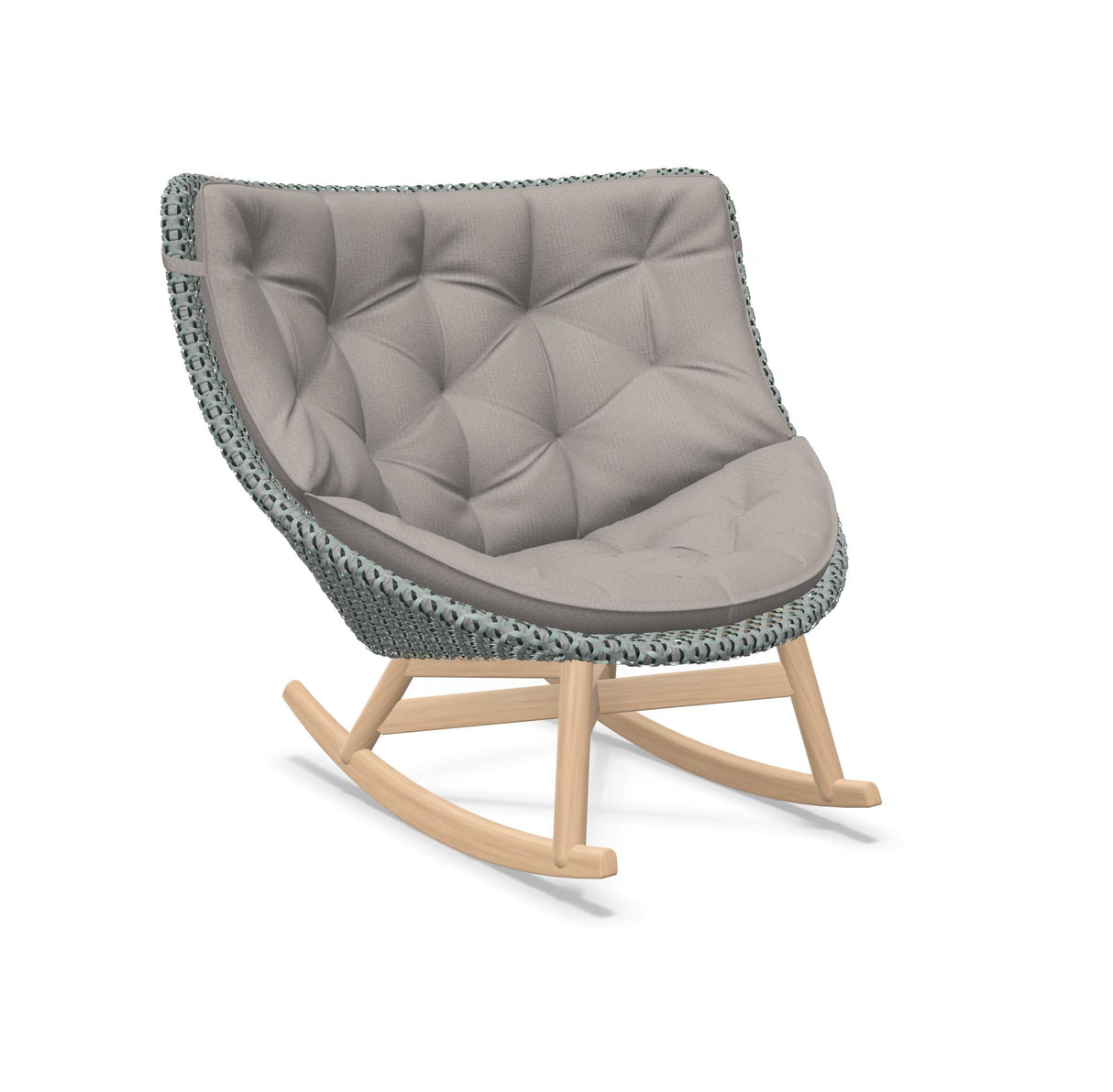 DEDON MBRACE Schaukelstuhl Teak Gestell - Geflecht Baltic