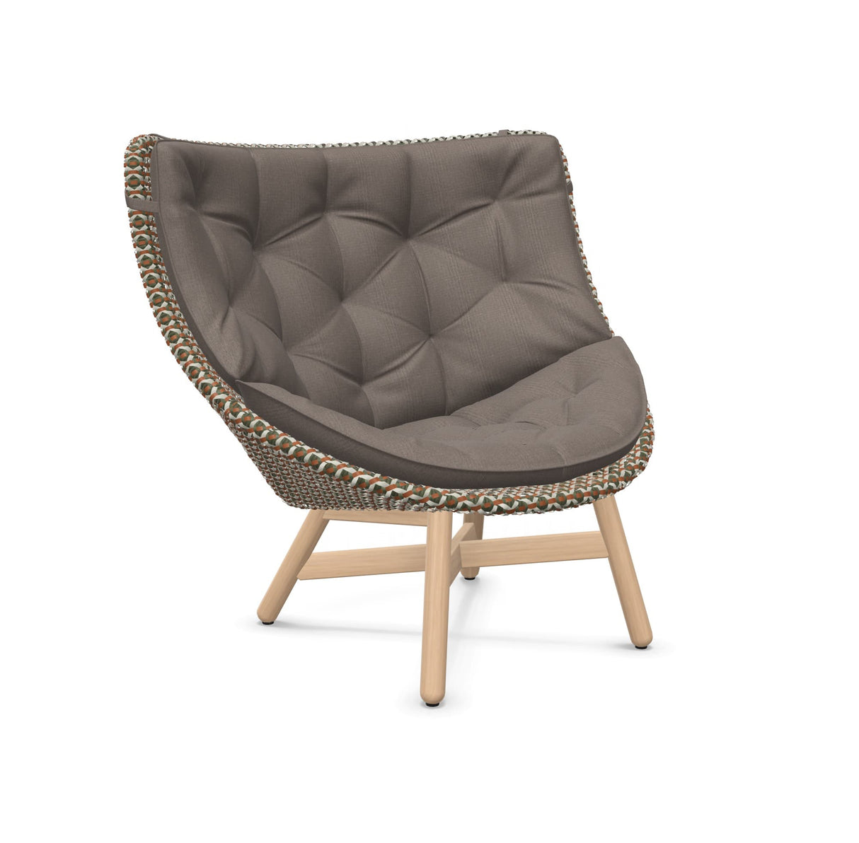 DEDON MBRACE Hochlehner Teak Gestell - Geflecht Chestnut