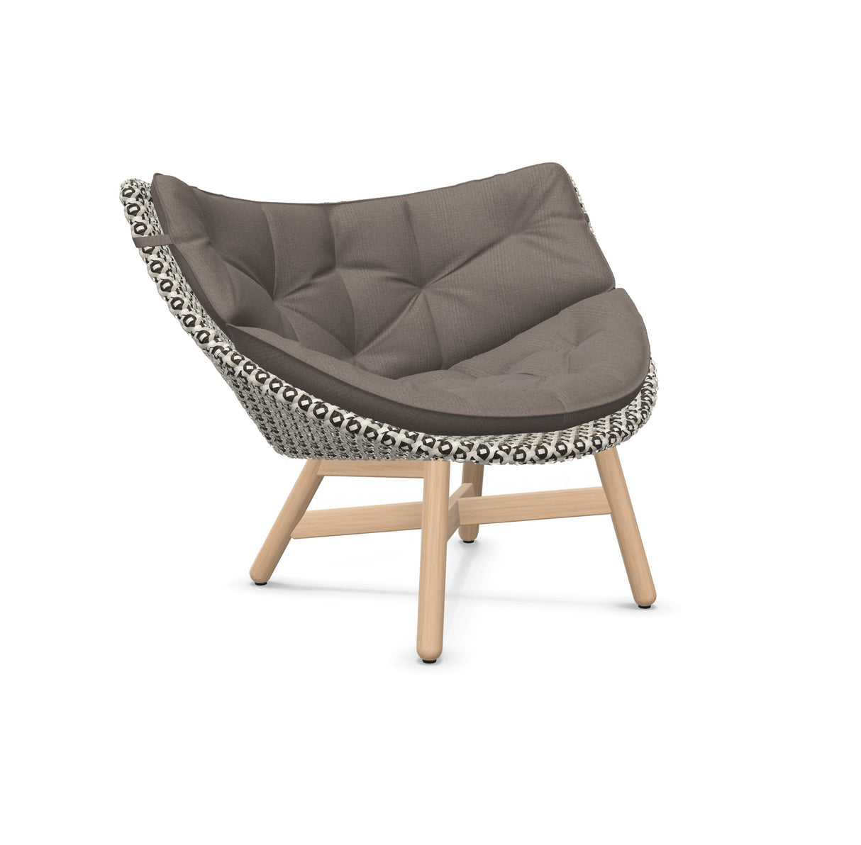 DEDON MBRACE Lounge Sessel Teak Gestell - Geflecht Pepper